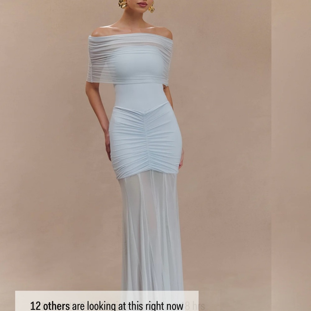 Meshki Caspian dress in Light Blue, Size S